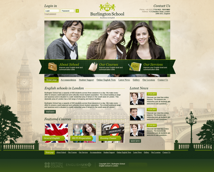 School Website Design in London