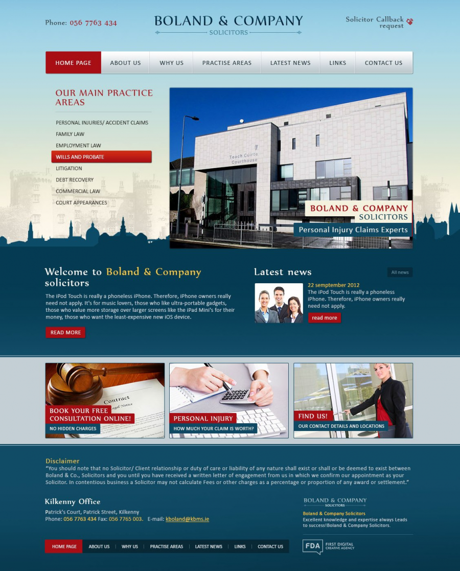 Branding and Website design for Solicitors firm in London