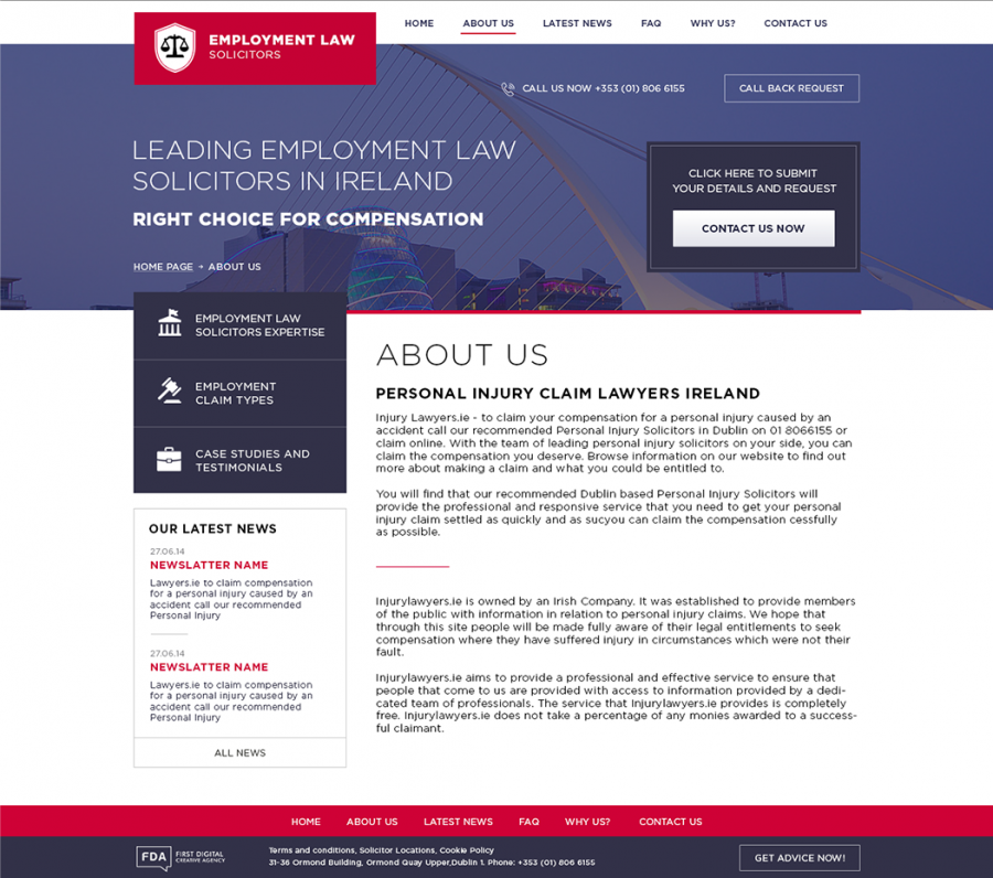 Solicitor website design in London UK