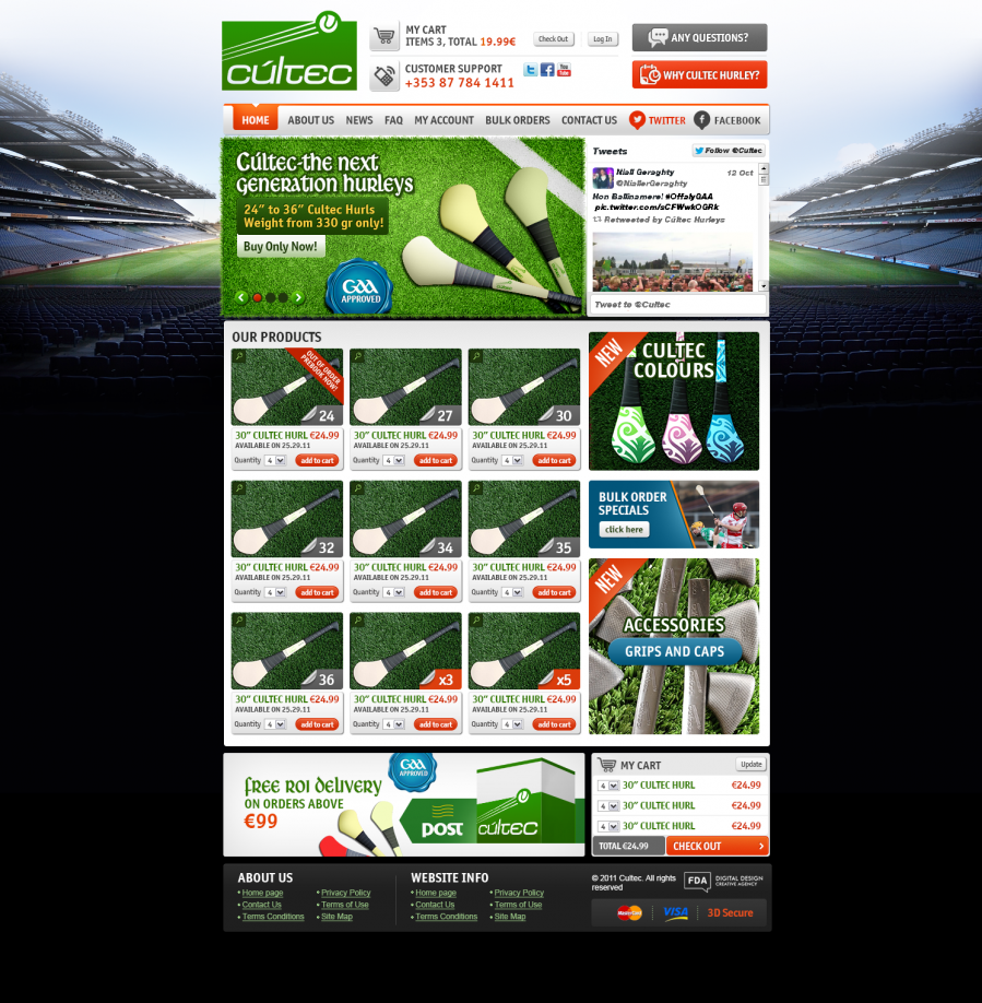 Sport website design in London